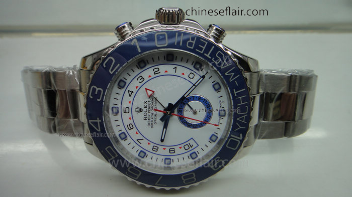 Stainless Steel Blue Ceramic Copy Rolex Yacht-Master II Watch